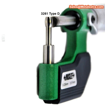 INSIZE Cylindrical Anvil Tube Micrometer 3261 (Graduation: 0.01mm, Feed 1mm/turn) Accuracy; ±6μm, Range;  ⌀25mm - 50mm - Image 3