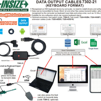 INSIZE Data Output Cable 7302-21 (USB Port, Length; 3 Meter) for Calipers, Depth Gauges, Scales - Image 4