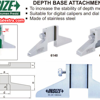 INSIZE Depth Base Attachment 6140 for Caliper beam width 16mm - 20mm - Image 7