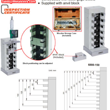 INSIZE Depth Micrometer Checker 6880 (Steel Gage Block) Accuracy; ±2µm, Range; ≤150mm - ≤300mm - Image 4
