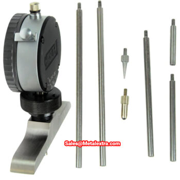 INSIZE Dial Depth Gage 2342-201 (Graduation; 0.02, Accuracy ±30µm) Flat Base, Pointed Anvil SR0.4 + Ball Tip SR3, Range; 300mm, Stroke; 30mm - Image 3