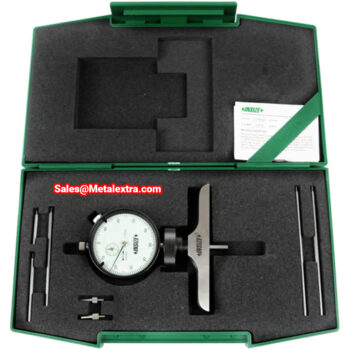 INSIZE Dial Depth Gage 2342-202 (Graduation; 0.02, Accuracy ±30µm) Flat Base 101.5mm, Pointed Anvil SR0.4 + Ball Tip SR3, Range; 300mm, Stroke; 30mm - Image 4