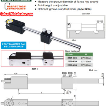 INSIZE Dial Groove Diameter Gauge 2251 (Resolution; 0.01mm) Accuracy; 0.005mm. Range; 66mm - 330mm / 2.6 Inch - 13 Inch - Image 2