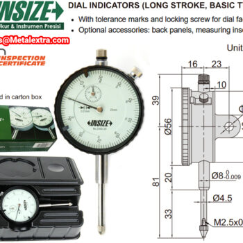 INSIZE Dial Test Indicator 2302 Series (Resolution; 0.01mm) Accuracy; ±35μm, Range; 25mm - Image 8