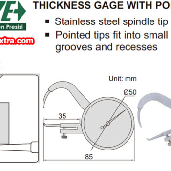 INSIZE Dial Thickness Gauge 2866-10 (Graduation; 0,05mm, Accuracy; ±0.1mm) Range; ≤⌀10mm - Image 7