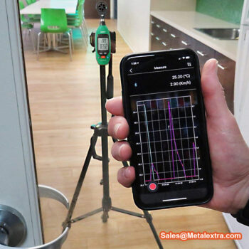 INSIZE Anemometer 0110-1125 Bluetooth (Air Velocity + NTC Thermistor) Range; 1.1~25m/s; 4~90km/h - Image 3