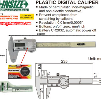 INSIZE Digital Caliper 1139-150 Hard Plastic (Non-Magnetic, Non-Conductive) Accuracy; ±100μm, Range ≤⌀150mm - Image 6