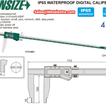 INSIZE Digital Caliper 1173 (DIN 862, Res 0.01mm) IP 65, Bluetooth Data output, Ø600mm - Image 3