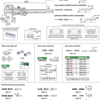 Alternative view of INSIZE Digital Caliper Interchangeable Anvil 1526-200 (Cable Output, Resolution; 0.01mm)Accuracy: ±30μm, Range: ≤Ø200mm