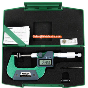 INSIZE Digital Disk Micrometer 3594 Non-Rotating Spindle (DIN 863, Grad: 0.001mm) Accuracy; ±4μm, Range; ≤25mm -  ≤100mm - Image 3