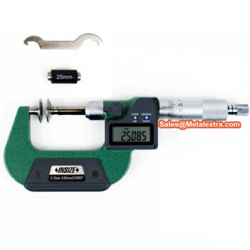 Alternative view of INSIZE Digital Disk Micrometer 3594 Non-Rotating Spindle (DIN 863, Grad: 0.001mm) Accuracy; ±4μm, Range; ≤25mm -  ≤100mm