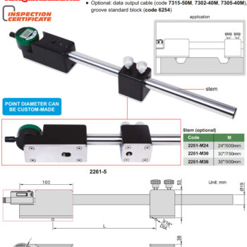 Alternative view of INSIZE Digital Groove Diameter Gauge 2261-5 (Resolution; 0.001mm) Accuracy; 0.002mm. Range; 66mm - 330mm / 2.6 Inch -13 Inch