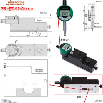 INSIZE Digital Groove Width Gauge 2260-4 (Resolution; 0.001mm) Accuracy; 0.02mm. Range; 14mm - 35.5mm / 0.55 Inch - 1.4 Inch - Image 3