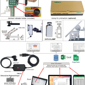 INSIZE Digital Height Gauge 1156 Series (DIN 862, Driving Wheel) Accuracy; ±30µm, Range; ≤300mm - 1000mm - Image 9