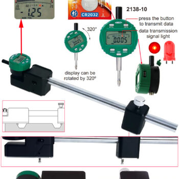 Alternative view of INSIZE Digital Internal Diameter Gauge 2933 (Adjustable Anvils, Resolution; 0.001mm) Accuracy; 5μm, Range; 48mm - 330mm / 1.89 Inch -13 Inch