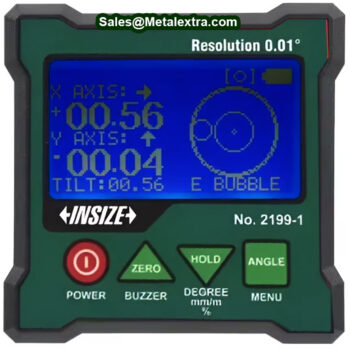 INSIZE Digital Level Dual Axis & Gyro Angle Meter 2199-1 (Mini USB + Buzzer Indicator) Range; 0-360° - Image 3