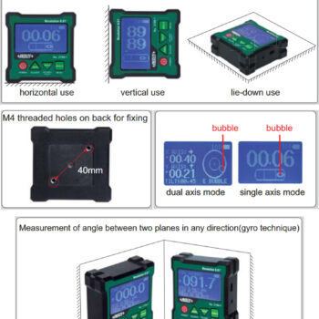 INSIZE Digital Level Dual Axis & Gyro Angle Meter 2199-1 (Mini USB + Buzzer Indicator) Range; 0-360° - Image 7