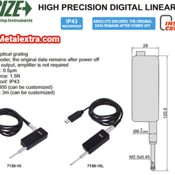 INSIZE Digital Linear Gauge 7130 Series (USB, RS232/RS485) IP43-IP66, Accuracy; 1.6μm, Range; ≤Ø12.7mm - Image 3