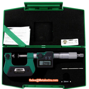 Alternative view of INSIZE Digital Micrometer 3580 Universal Spindle (DIN 863, Grad: 0.001mm) Accuracy; ±4μm, Range; ≤25mm -  ≤200mm
