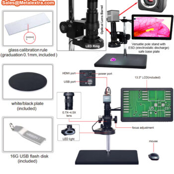 INSIZE Digital Measuring Microscope 5318-MD60 (2Mpx, Res; 1920x1080, 1/2.8" Inch CMOS, USB, HDMI) LCD 13,3 Inch, Zoom Magnification; 12.5X - 80X - Image 9