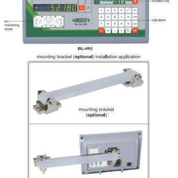 INSIZE Digital Readouts ISL-HR2 Two Axis (DRO + TTL Signal, Res; 0.1μm) Accuracy; ±50µm, Range: 200mm X-Axis - 1000mm Y-Axis - Image 3