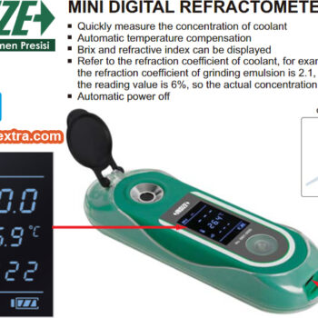 Alternative view of INSIZE Digital Refractometer 5801-A55 (Rechargeable, Brix & Refractive Index) Accuracy; ±0.2%, Range; 1.3330RI - 14200RI