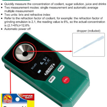 Alternative view of INSIZE Digital Refractometer ISQ-DRM31 (Brix & Refractive Index) Accuracy; ±0.2%, Range; 1.3330RI - 14200RI