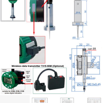 Alternative view of INSIZE Digital Small Bore Gauges 2248 Series (Grad; 0.01mm, Accuracy; ±0.02mm) Range; Ø0.8mm - Ø10mm