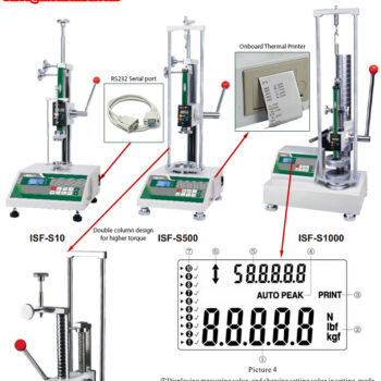 INSIZE Digital Spring Tester ISF-S Series (Resolution; 0.01N - 1N) Accuracy; 1%, Force range; 10N - 5000N - Image 8