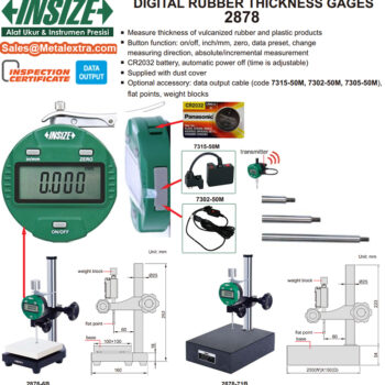 Alternative view of INSIZE Digital Thickness Gauge 2878-6B For Elastomer (Resolution; 0.001 mm/0.00005'') Accuracy; ±5µm, Range; 12.7mm