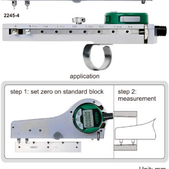 INSIZE Digital Thread Pitch Measurement 2245, Range; 0.5 Inch - 4 Inch/12.7mm - 101.6 mm - Image 5