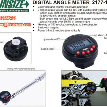 INSIZE Digital Torque Angle Meter 2177-121 Magnetic Back (Accuracy; ± 2° For 90° Rotation) Range; 1°~360° - Image 4