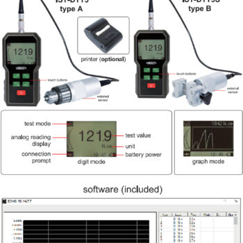 INSIZE Digital Torque Gage IST-DTTS Rechargeable (Vice Chuck, USB, Res: 0.001 Nm, Accuracy; ±0.3%) Range; 0.05 Nm - 10 Nm - Image 2