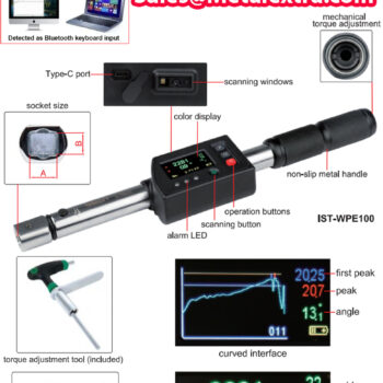 INSIZE Digital Torque Wrench IST-WPE Series Interchangeable Head (WIFI DATA, Resolution 0.01Nm. Driver; 1/4 Inch, 3/8 Inch - 1/2 Inch) Accuracy; 2%, Range; 2Nm - 400Nm - Image 10