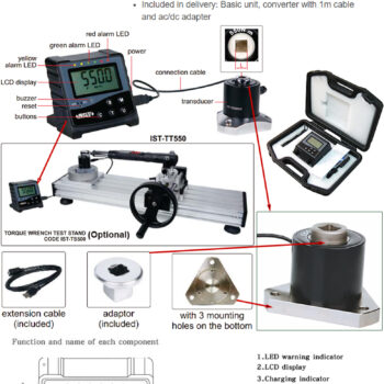 INSIZE Digital Torque Tester IST-TT550 (Accuracy; ± 0.5%) Range; 0.1Nm~2000Nm - Image 5