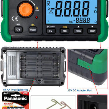 INSIZE Earth Resistance Tester 0716-ER120 (2-Wire & 3-Wire tester, Res;  0.01Ω) Ground Impedance Range; 20Ω ～ 2000Ω - Image 4