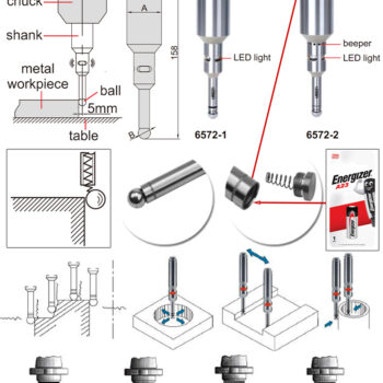INSIZE Electronic Edge Finder 6572 (LED + Alarm Indicator, Contact Ball Ø10mm), Shank Ø32mm, Accuracy: 5µm - Image 4