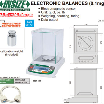 Alternative view of INSIZE Electromagnetic Balance Scale 8304 (Cable Output, Resolution; 1mg) Range; 10g - 220g
