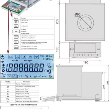 INSIZE Electromagnetic Balance Scale 8310 Analytical (RS232c Output, Resolution; 0.1mg) Range; 20mg - 320g - Image 4