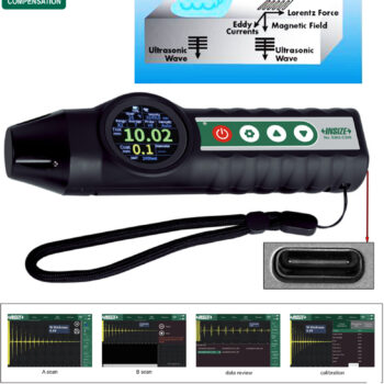 INSIZE Electromagnetic Ultrasonic Eddy Current Thickness Gauge EMU-C300 RECHARGEABLE (WI-FI, Res; 0.001mm, Frequency; 3Hz-15Hz) Accuracy : ±0,05mm, Range; 1.0~200mm - Image 4