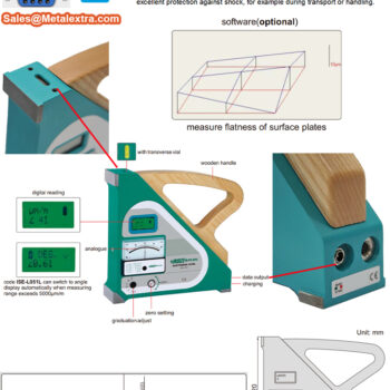 INSIZE Electronic Level Spirit ISE-L051 Series (Rechargeable, Analog/Digital 2-axis) Range;1µm/m - ±5000µm/m - Image 3