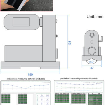 Alternative view of INSIZE Electronic Levels 4952 Series (Rechargeable, Bluetooth, Res;  0.001mm/m(0.2")) Range; 0µm/m - ±500µm/m
