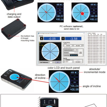 INSIZE Electronic Precision Level ISE-2DT (Rechargable, Resolution; 0.01°, 0.1mm/m) Accuracy; ±0.03°, Angle Range; 30° - Image 2