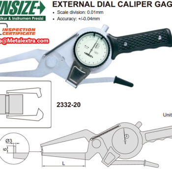Alternative view of INSIZE External Dial Caliper Gauge 2332 (Graduation; 0.01mm, KROEPLIN) Range; ≤⌀20mm - ⌀100mm