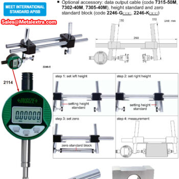 Alternative view of INSIZE External Thread Crest Diameter Gauge 2246-5 (API 5B, Digital Indicator res; 0.01mm) Accuracy; 0.02 mm, Range; 2 3/8" (60.325 mm) hingga 5 1/2" (139.7 mm)