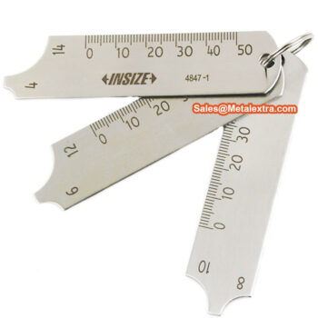 INSIZE Fillet Welding Gauge 4847-1 (Stainless Steel Ruler, Res; 1mm) Accuracy; ±0.5mm, Range; 4, 6, 8,10, 12, 14mm - Image 3