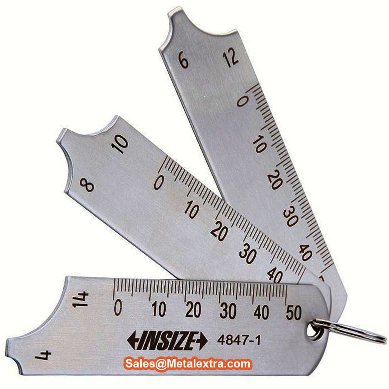 INSIZE Fillet Welding Gauge 4847-1 (Stainless Steel Ruler, Res; 1mm ...