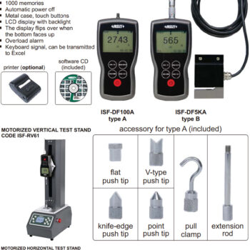 INSIZE Force Gauge ISF-DF Series (Rechargeable, USB Data) Accuracy ±0.2%, Range; 5N - 20000N - Image 6