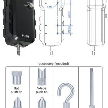 INSIZE Dial Force Gauge ISF-HF Series (Push and pull test, Accuracy ±0.5%) Range; 10N - 500N - Image 7