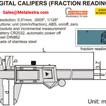 INSIZE Fraction Digital Caliper, DIN 862, 1102, 150mm-200mm-300mm - Image 4